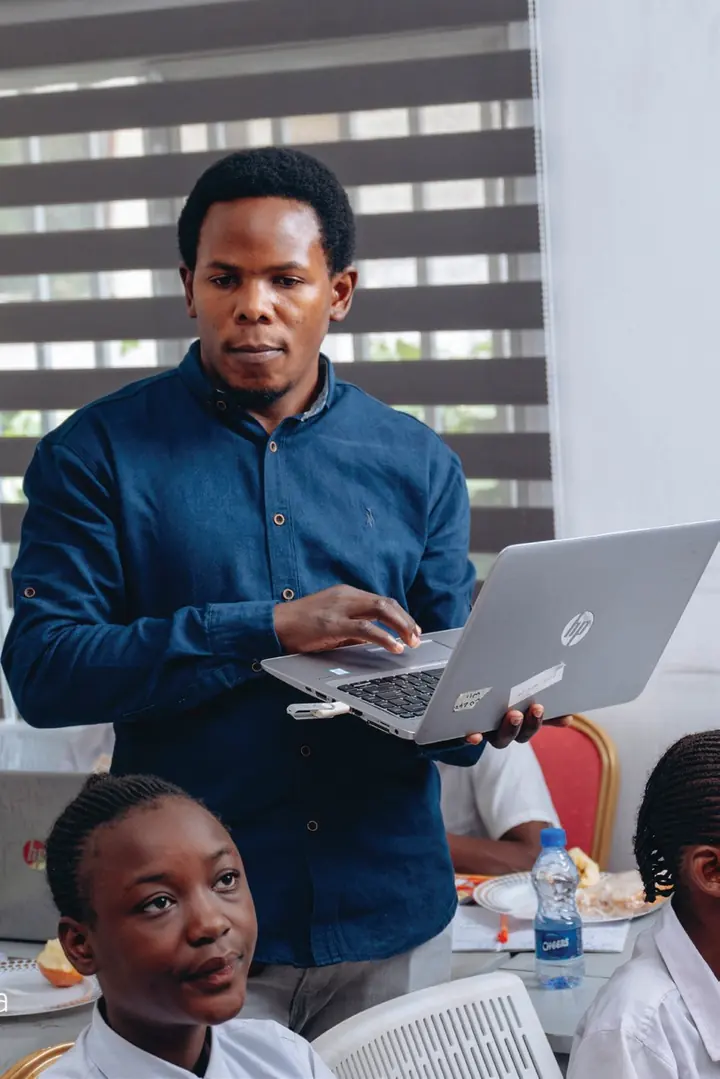 An Okademy instructor teaching a cohort
